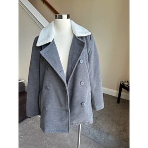 Grey pea coat, size medium